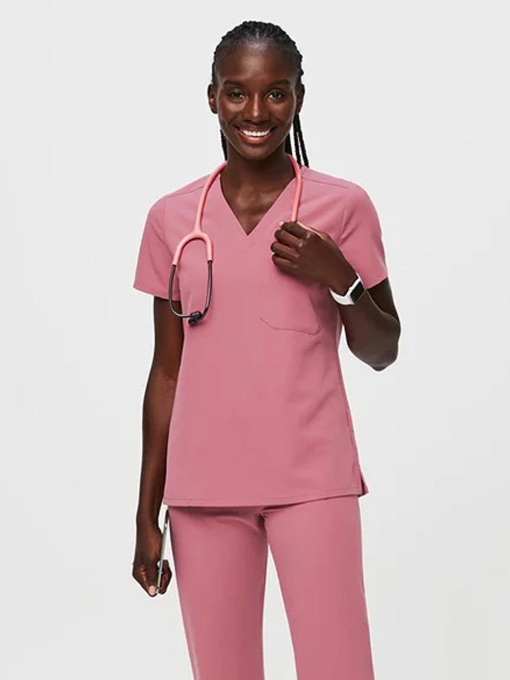 Figs Catarina Scrub Top Quartz V-neck One Pocket Women’s Size Medium
